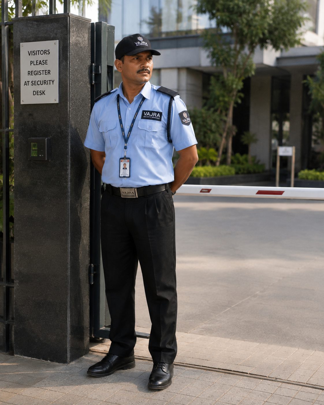 Vajra guard on duty at a gate