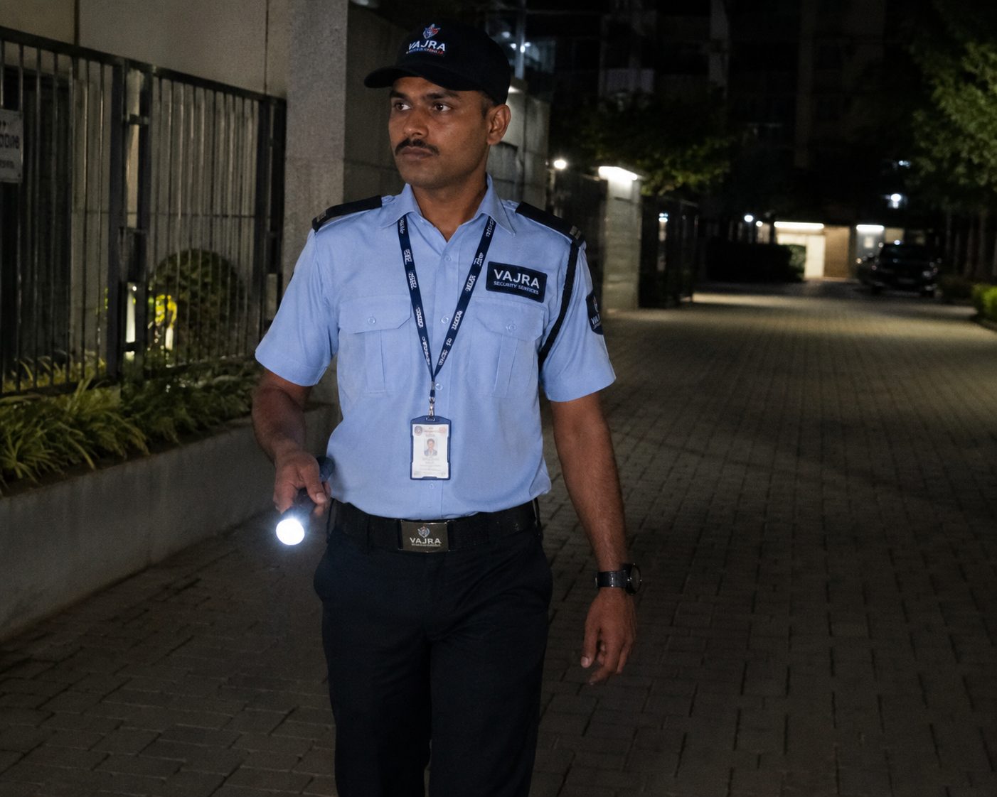 Vajra guard on night patrol